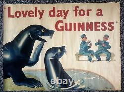 100% Original Vintage 30x40 QUAD Guinness Advertising Poster Gilroy c1950