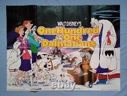 101 DALMATIANS (1961, RR1980s) original UK quad movie poster Disney