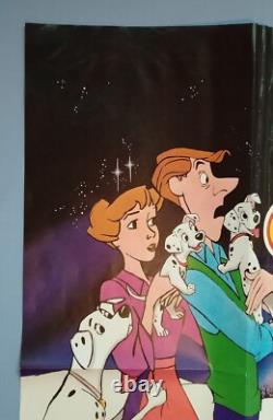 101 DALMATIANS (1961, RR1980s) original UK quad movie poster Disney