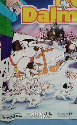101 DALMATIANS (1961, RR1980s) original UK quad movie poster Disney