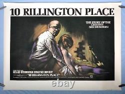 10 RILLINGTON PLACE (1971)rare ROLLED original QUAD POSTER -Christie sex murders