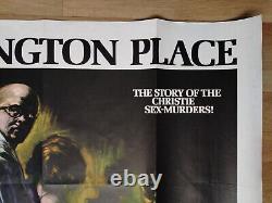 10 RILLINGTON PLACE (1971) rare original UK quad poster Christie sex murders
