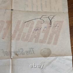 1956 Reach for the Sky UK Quad Movie Poster Kenneth More WWII RAF Pilot Film Vtg