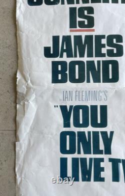 1967 You Only Live Twice James Bond 007 Movie Quad 36 x 27 Poster 80's Release