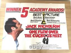 1975 UK Quad Movie Poster ONE FLEW OVER THE CUCKOO'S NEST 40 x 30 J. Nicholson