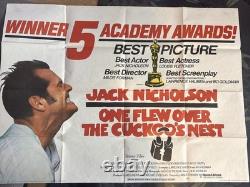 1975 UK Quad Movie Poster ONE FLEW OVER THE CUCKOO'S NEST 40 x 30 J. Nicholson