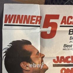 1975 UK Quad Movie Poster ONE FLEW OVER THE CUCKOO'S NEST 40 x 30 J. Nicholson