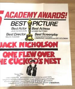 1975 UK Quad Movie Poster ONE FLEW OVER THE CUCKOO'S NEST 40 x 30 J. Nicholson