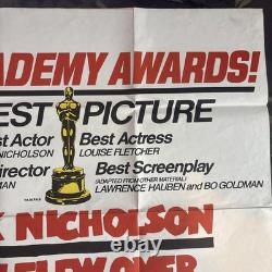 1975 UK Quad Movie Poster ONE FLEW OVER THE CUCKOO'S NEST 40 x 30 J. Nicholson