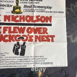 1975 UK Quad Movie Poster ONE FLEW OVER THE CUCKOO'S NEST 40 x 30 J. Nicholson