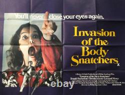 1978 Invasion Of The Body Snatchers Donald Sutherland Uk Quad Film Poster