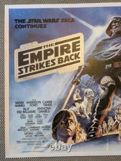 1980 1st print Star Wars Empire Strikes Back UK Quad movie poster linen backed