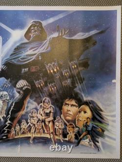 1980 1st print Star Wars Empire Strikes Back UK Quad movie poster linen backed