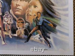 1980 1st print Star Wars Empire Strikes Back UK Quad movie poster linen backed