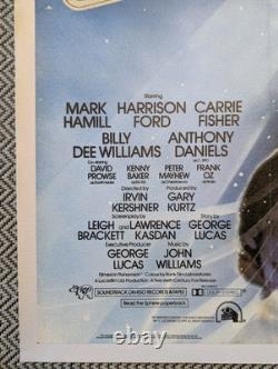 1980 1st print Star Wars Empire Strikes Back UK Quad movie poster linen backed