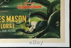 20,000 Leagues Under the Sea Original Quad Movie Poster LINEN BACKED Disney