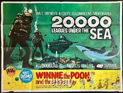 20,000 Leagues Under the Sea / Pooh Duck Original Quad Movie Poster Disney