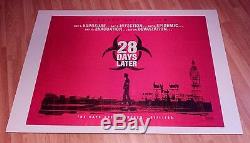 28 Days Later Original UK quad movie poster. Danny Boyle