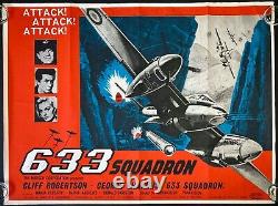 633 Squadron ORIGINAL Quad Movie Film Cinema Poster Cliff Robertson 1964