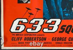 633 Squadron ORIGINAL Quad Movie Film Cinema Poster Cliff Robertson 1964