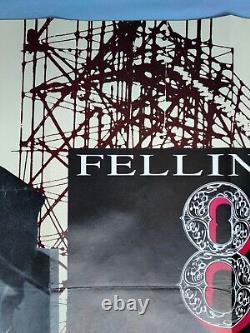 8 1/2 (1963, BFI RR1990s) rare original UK QUAD POSTER Federico Fellini