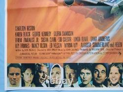 AIRPORT 1975 (1974) original UK quad poster Charlton Heston, Karen Black