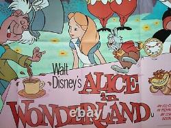 ALICE IN WONDERLAND (1951, RR1978) original UK quad movie poster DISNEY