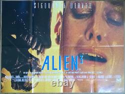 ALIEN 3 ORIGINAL 1992 MOVIE POSTER 30x40 UK Quad Sigourney Weaver SciFI 1990s