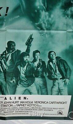 ALIEN / THE FOG (1979/1980) original UK quad movie poster RARE double-bill