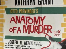 ANATOMY OF A MURDER (1959), Original British Quad Movie Poster