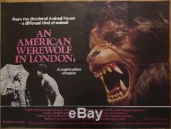 AN AMERICAN WEREWOLF IN LONDON (1981) original UK quad film/movie poster, horror