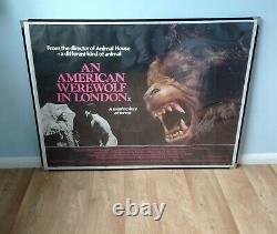AN AMERICAN WEREWOLF IN LONDON (1981)v. Rare ROLLED original UK quad movie POSTER