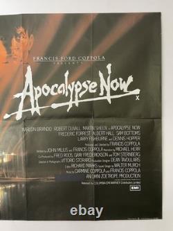 APOCALYPSE NOW Vintage Original 1979 Movie Poster UK Quad Coppola Brando Sheen