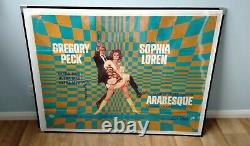 ARABESQUE (1966) orig 1stRelease UK quad movie poster Gregory Peck Sophia Loren