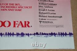 A Bridge Too Far (1977) V. Rare Orig. Uk Quad Poster Ex. Cond
