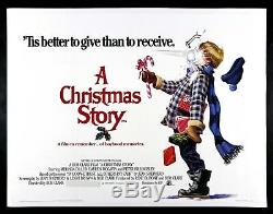 A CHRISTMAS STORY CineMasterpieces ORIGINAL UK QUAD LINEN MOVIE POSTER 1983