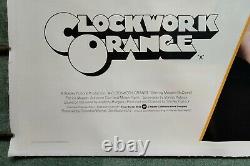 A CLOCKWORK ORANGE (1971) rare original linen-backed UK cinema quad movie poster