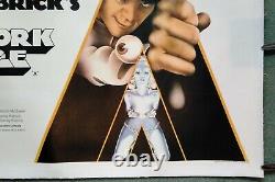 A CLOCKWORK ORANGE (1971) rare original linen-backed UK cinema quad movie poster