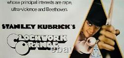 A CLOCKWORK ORANGE (1971) rare original linen-backed UK cinema quad movie poster