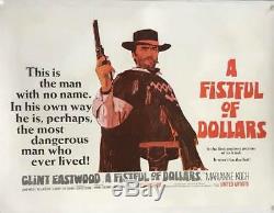 A Fistful Of Dollars UK Quad (1967) LINEN BACKED Original Film Poster