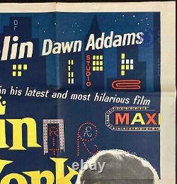 A King in New York Original Quad Movie Film Cinema Poster Charlie Chaplin 1957