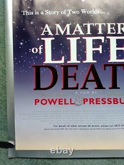 A MATTER OF LIFE AND DEATH (1946, BFI RR2000) original UK rolled quad poster