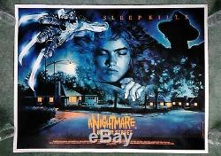 A NIGHTMARE ON ELM STREET (1984) original UK quad movie poster -ROLLED- LinenB'd