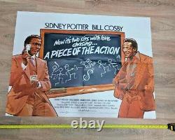 A Piece of The Action original UK quad movie poster 40X30 in Sidney Poitier 1977