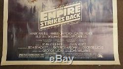 A Rare 1980 ORIGINAL US One Sheet THE EMPIRE STRIKES BACK movie Poster not quad