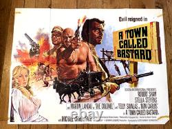 A Town Called Bastard Original 1971 British Quad Film Poster Savalas Shaw