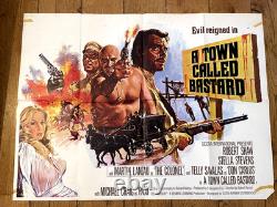 A Town Called Bastard Original 1971 British Quad Film Poster Savalas Shaw