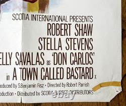 A Town Called Bastard Original 1971 British Quad Film Poster Savalas Shaw