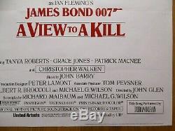 A VIEW TO A KILL (1985) original UK quad film/movie poster, James Bond 007