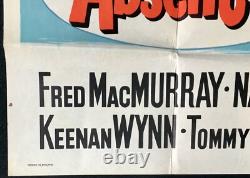 Absent Minded Professor ORIGINAL Quad Movie Poster Fred MacMurray Disney 1961